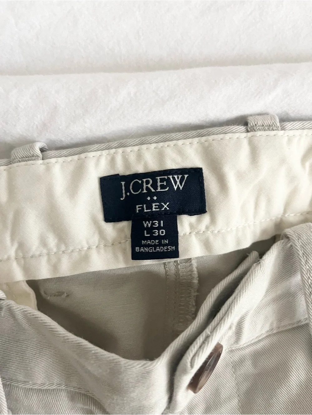 J Crew Men's Beige Chino Pants - Classic Straight Fit - 31x30